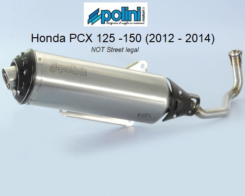 Honda PCX 150 / PCX 125 '12/13/14/15 EURO3 Polini Muffler / Exhaust w/out Catalyzer 190.0022