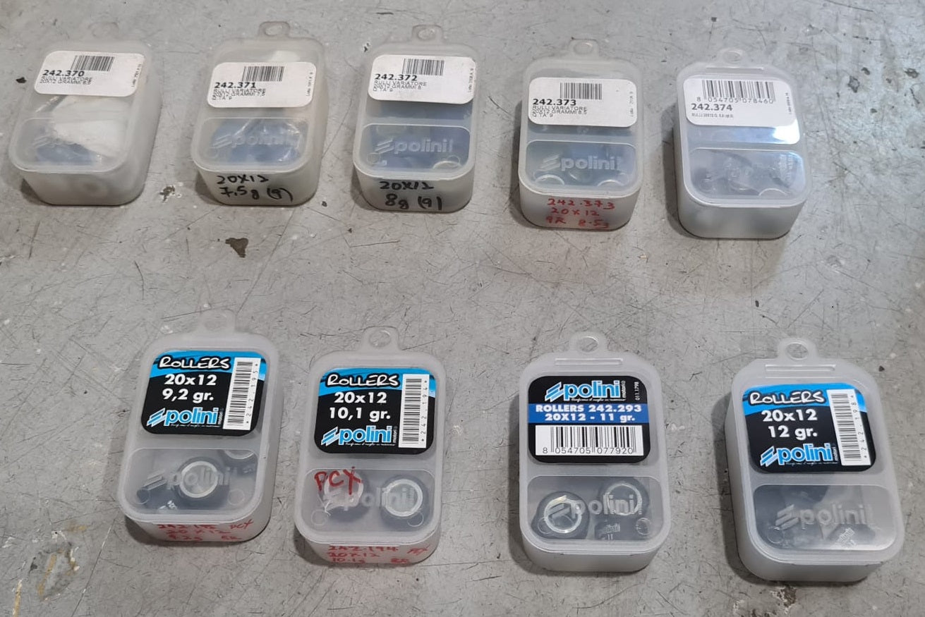 Honda PCX 125 / PCX 150 Polini Rollers Set (Size 20x12) For Polini Hi-speed Control