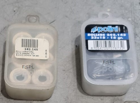 Honda Forza / Kymco Downtown Polini Rollers Set (Size 23x18) For Polini Hi-speed Control