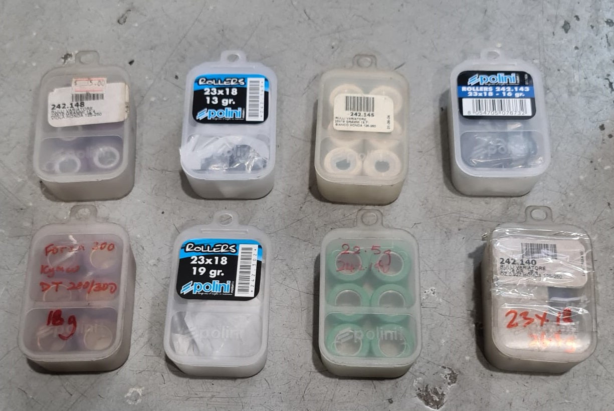 Honda Forza / Kymco Downtown Polini Rollers Set (Size 23x18) For Polini Hi-speed Control