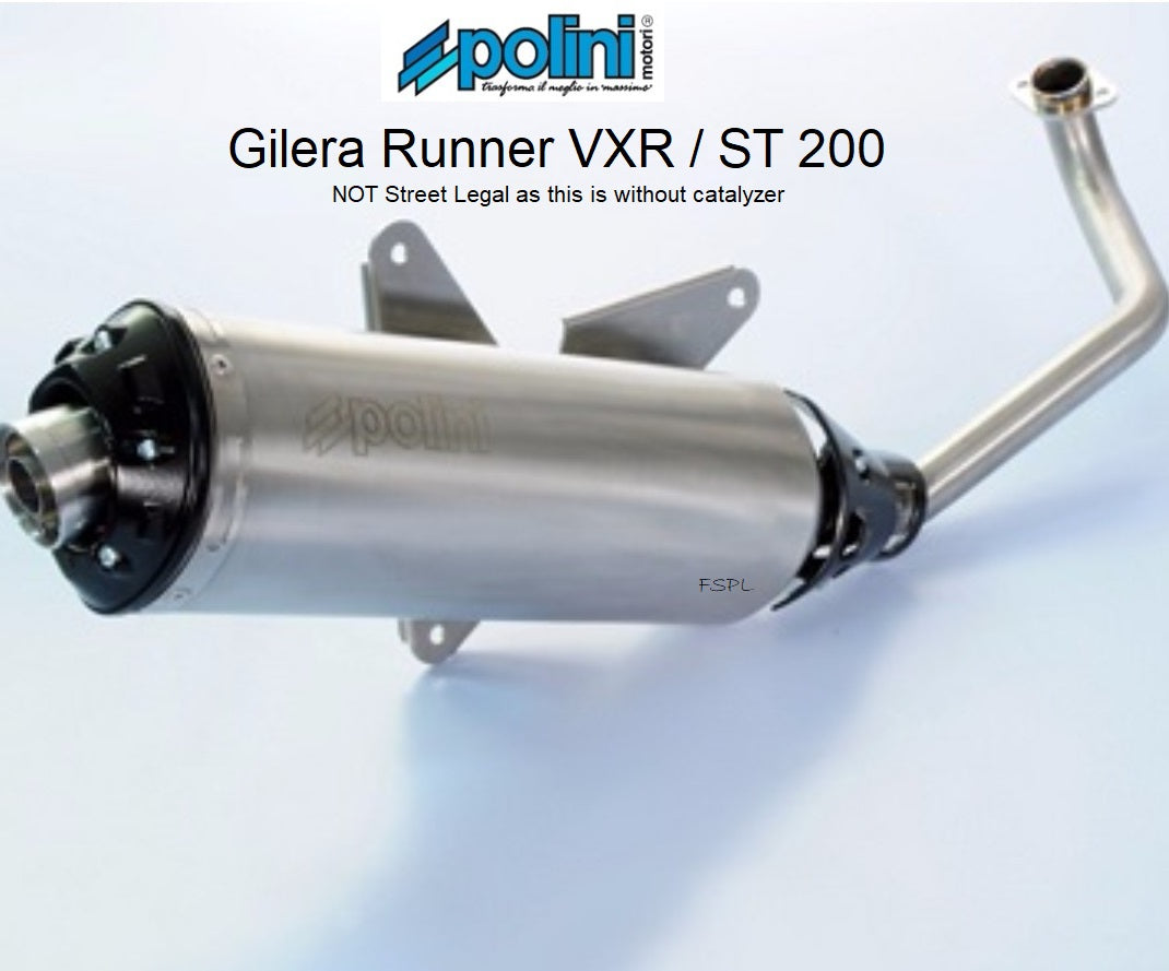 Gilera Runner ST/ VXR 200 Polini Muffler / Exhaust w/out Catalyzer 011.3410