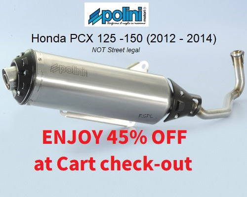 Honda PCX 150 / PCX 125 '12/13/14/15 EURO3 Polini Muffler / Exhaust w/out Catalyzer 190.0022