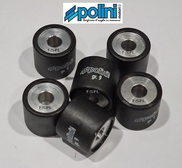 Aprilia / Piaggio / Vespa / Yamaha 125/150 cc Polini Rollers Set For Polini Hi-speed Control (Size 19x17)