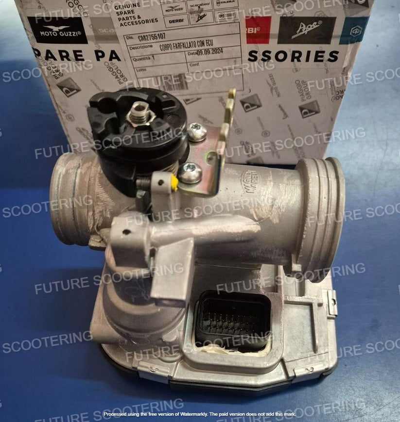Vespa GTV 300 Throttle Body with ECU (Genuine Vespa Spare Part CM2755107)